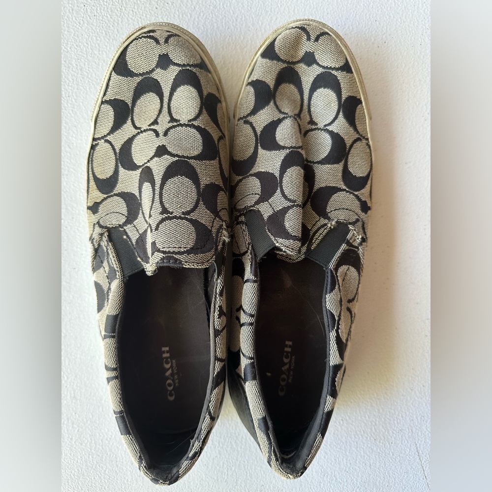 Gently worn Coach shoes black and white